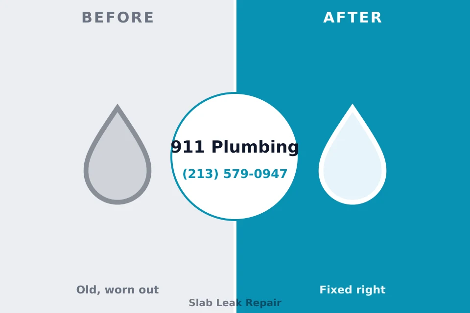 Before and after: plumbing repair Camden, DE